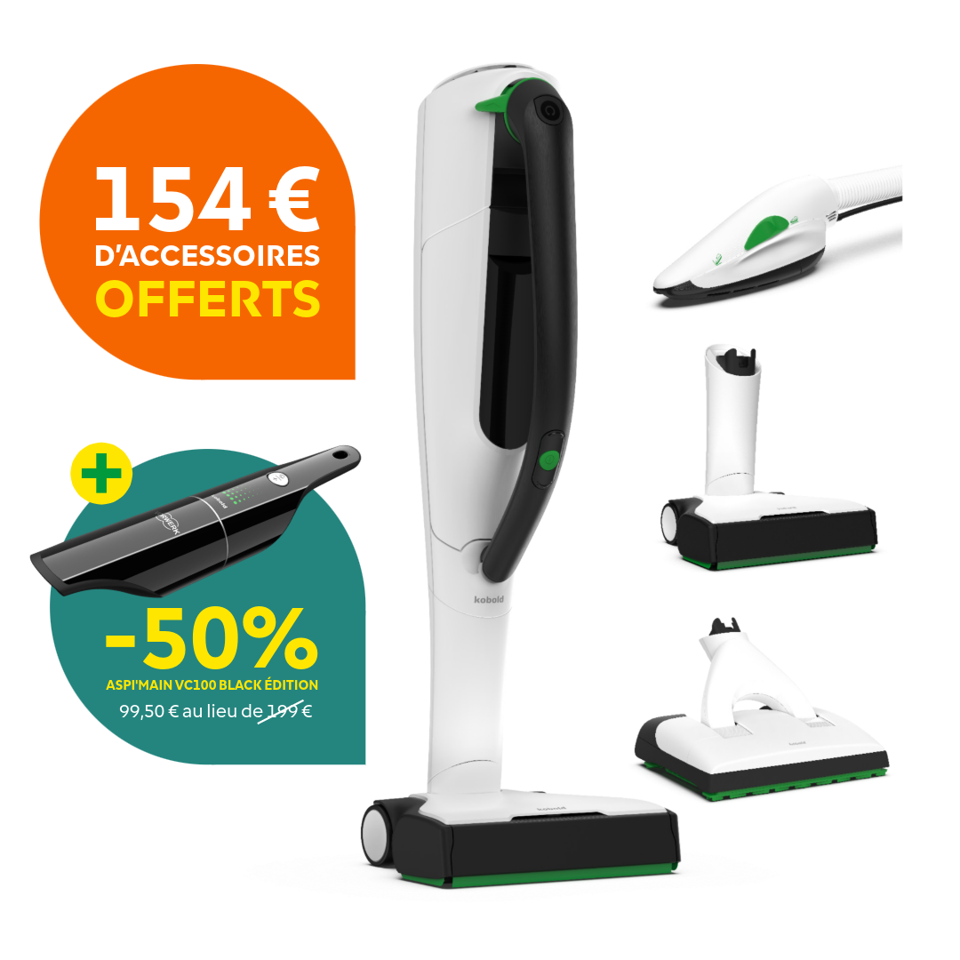 Offre Kobold VK7 Compo 2 Octobre 2026 – 4 accessoires offerts + VC100 à -50 %