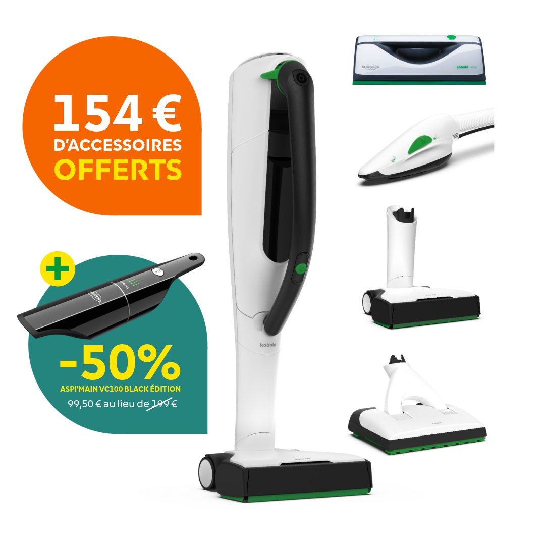 Offre Kobold VK7 Compo 3 Octobre 2026 – 4 accessoires offerts + VC100 à -50 %