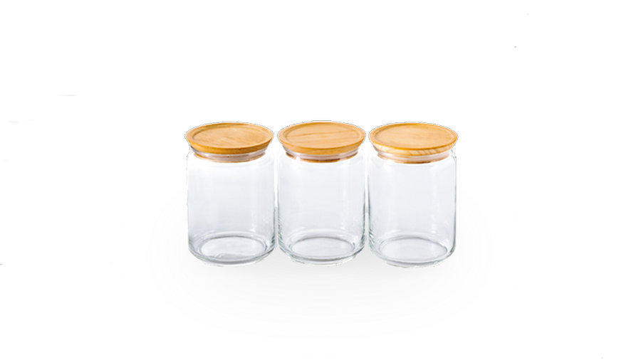 Lot de 3 bocaux de conservation Thermomix (3x1L)