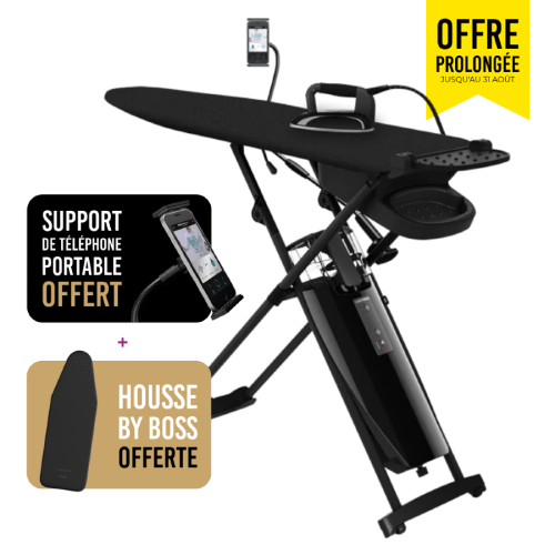 Offre Laurastar Août SMART M : housse BOSS et support téléphone offerts