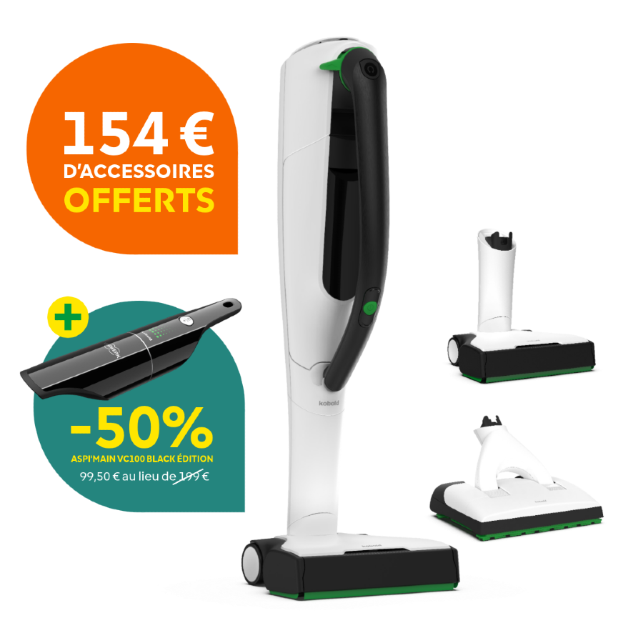 Offre Kobold VK7 Compo 1 Octobre 2026 – 4 accessoires offerts + VC100 à -50 %