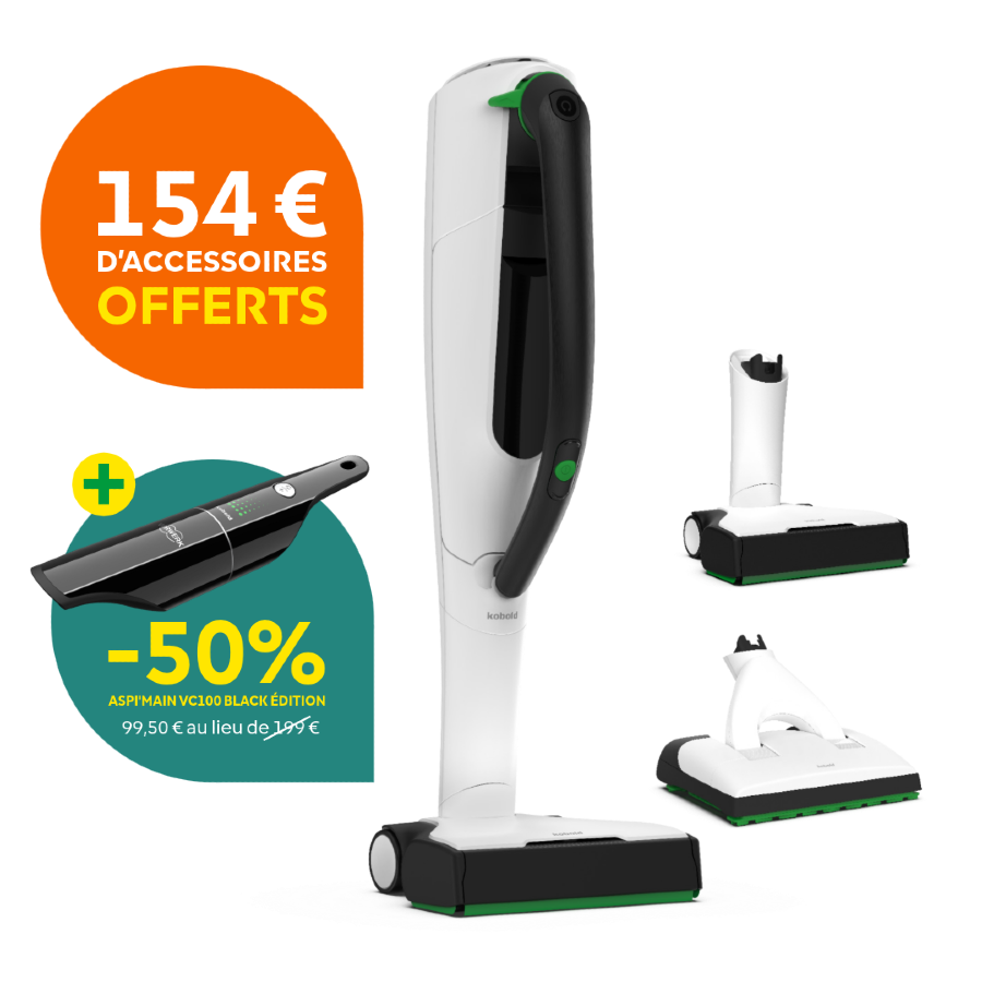 Offre Kobold VK7 Compo 1 Octobre 2026 – 4 accessoires offerts + VC100 à -50 %