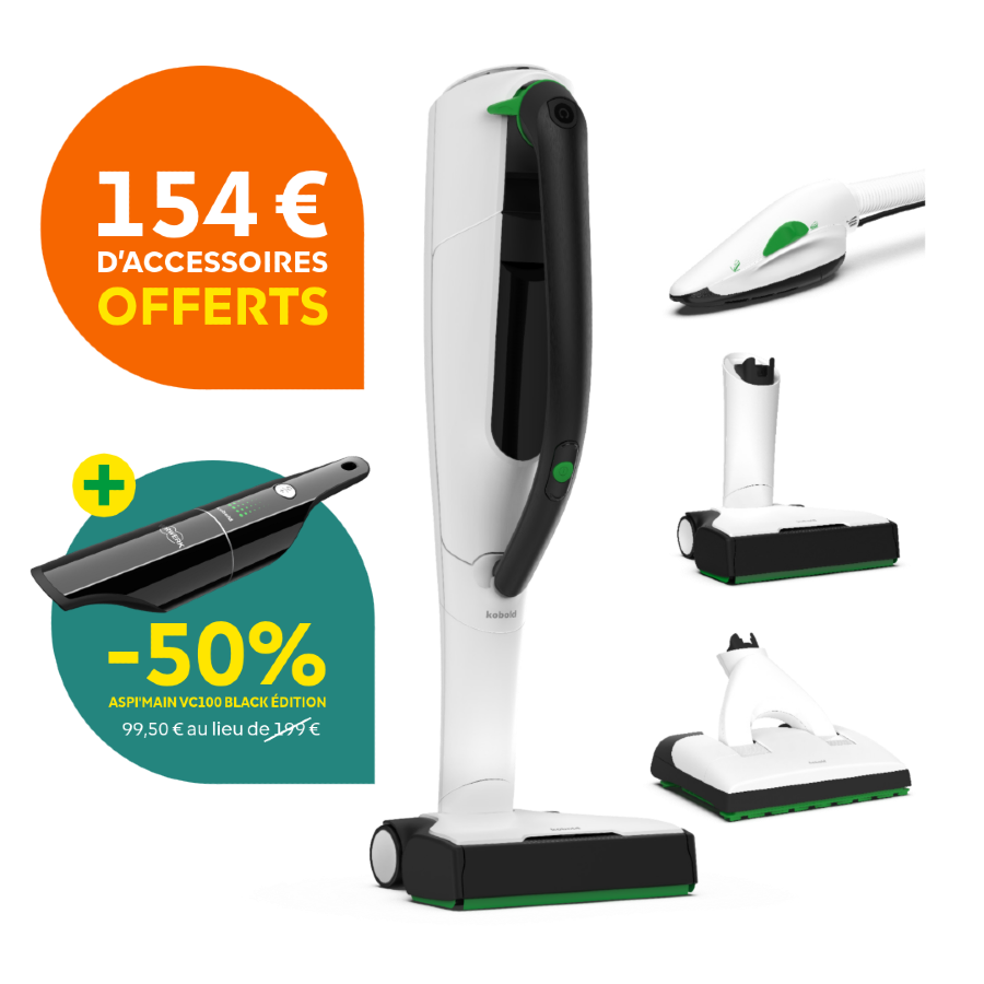 Offre Kobold VK7 Compo 2 Octobre 2026 – 4 accessoires offerts + VC100 à -50 %