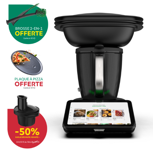 Offre Thermomix® TM7 Octobre 2026 – Brosse et plaque à pizza offertes + Découpe-Minute+ à -50 %