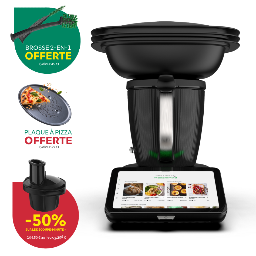 Offre Thermomix® TM7 Octobre 2026 – Brosse et plaque à pizza offertes + Découpe-Minute+ à -50 %
