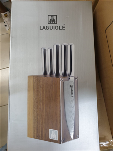 BLOC COUTEAUX 5PCS ACACIA REFLET ACIER-BOIS