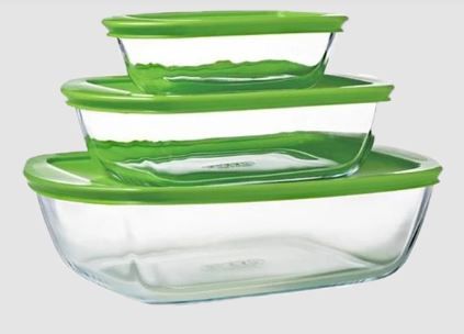 LOT DE 3 PLATS  PYREX